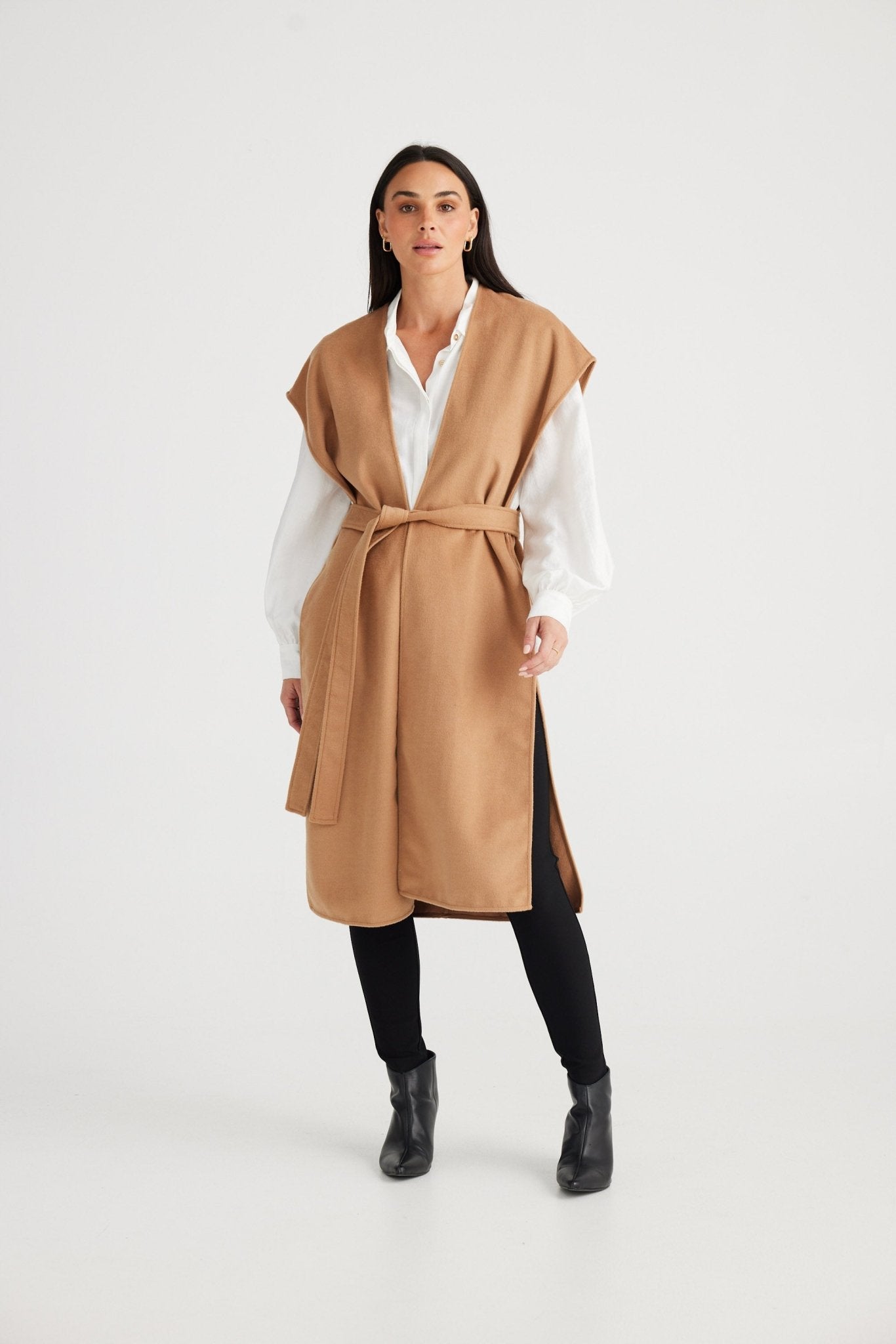 Darcy Cape Vest - Camel - Brave+True