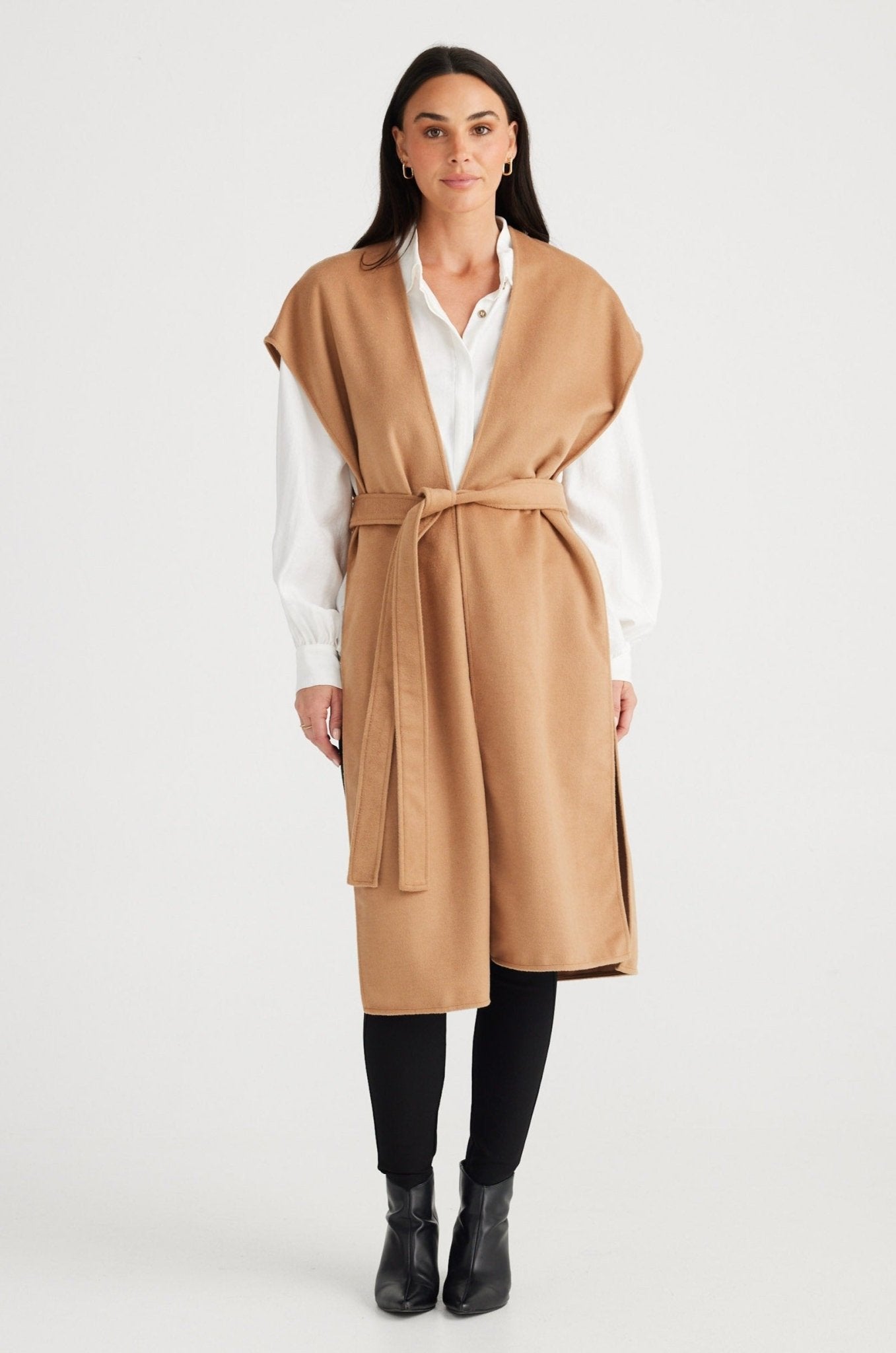 Darcy Cape Vest - Camel - Brave+True