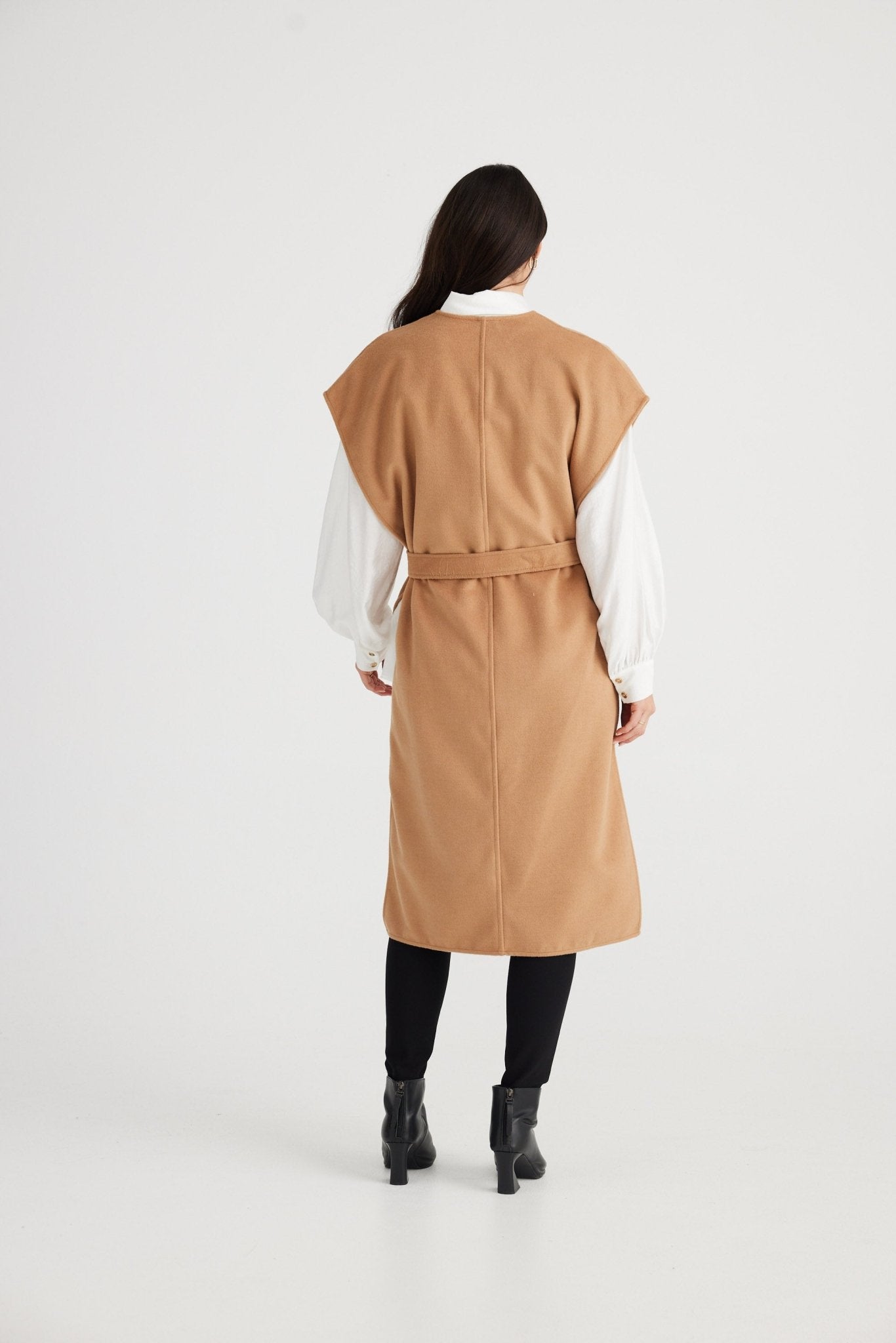 Darcy Cape Vest - Camel - Brave+True