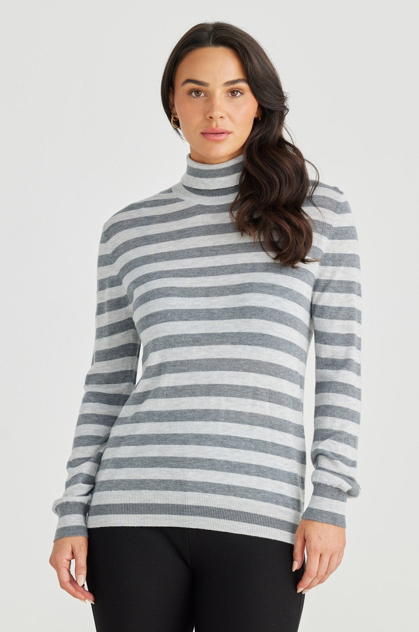 Quinn Knit - Grey Stripe - Brave+True