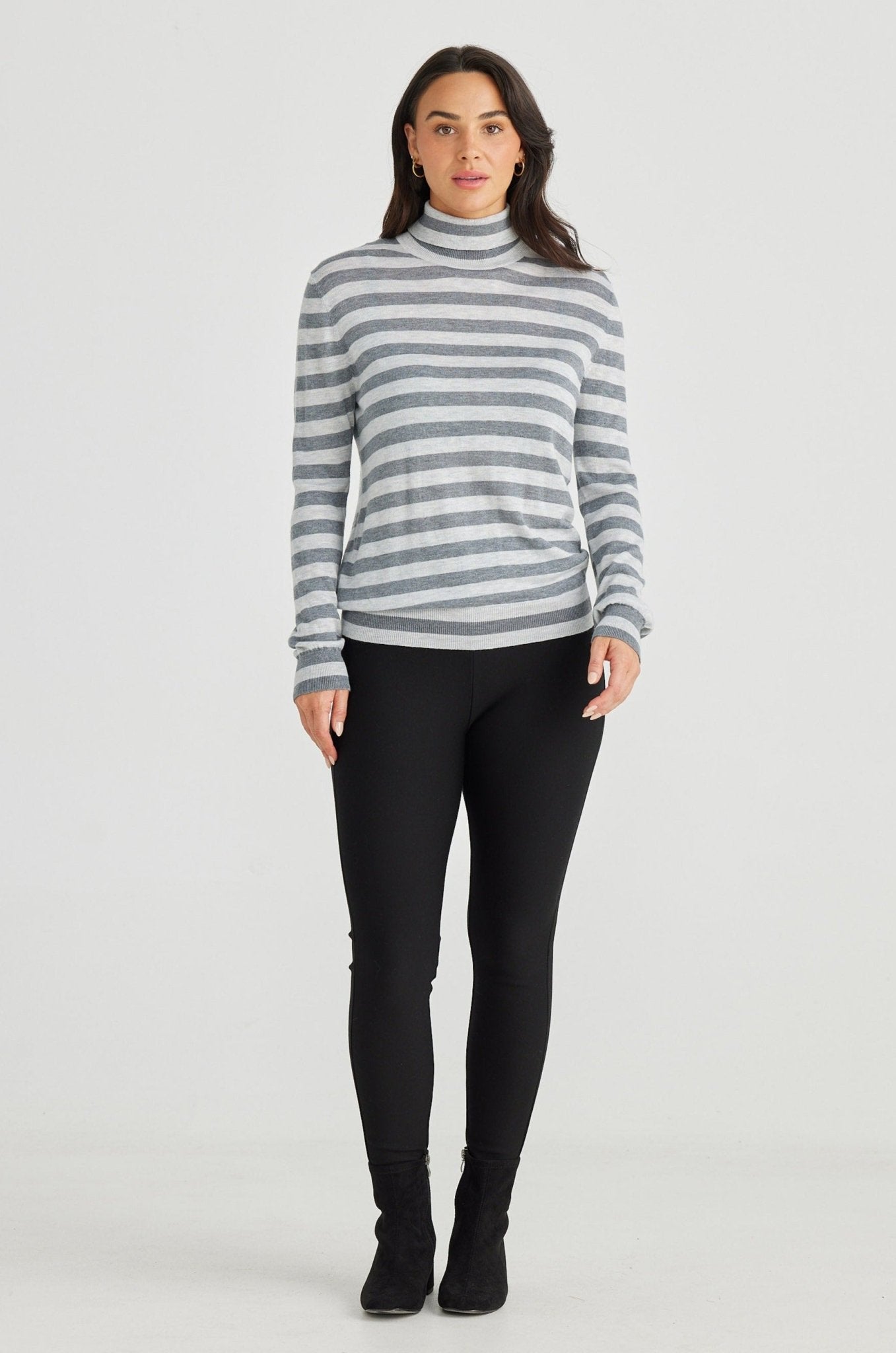 Quinn Knit - Grey Stripe - Brave+True