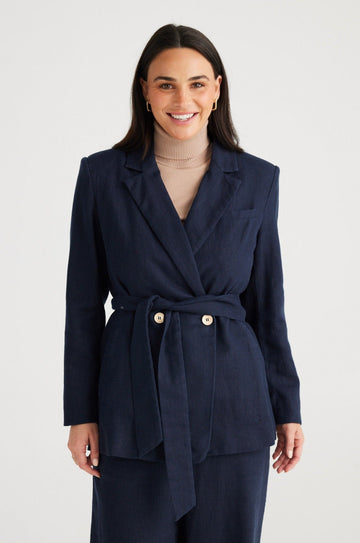 Jolie Long Sleeve Jacket - Navy - Brave+True