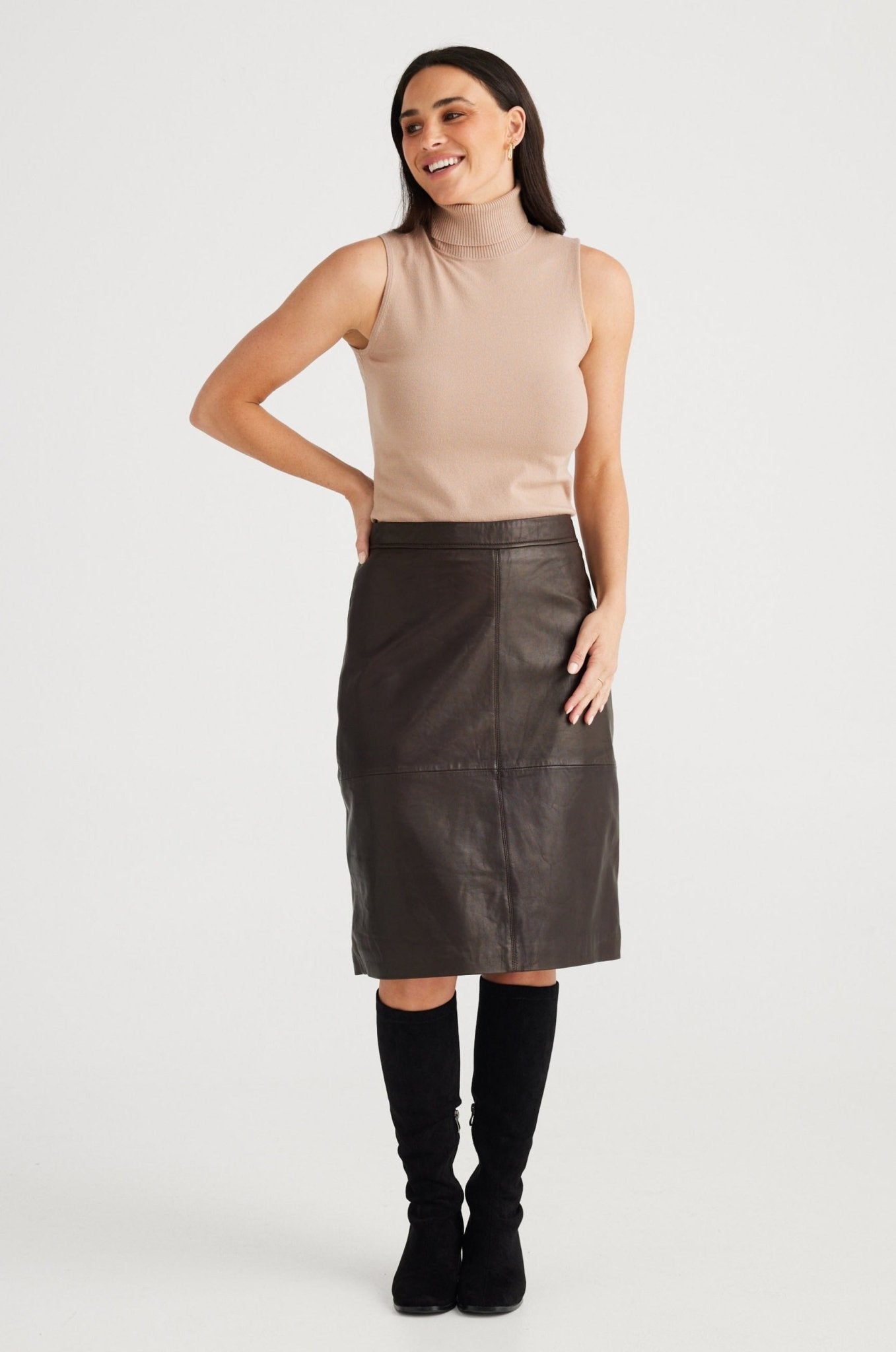 Elle Skirt - Chocolate - Brave+True