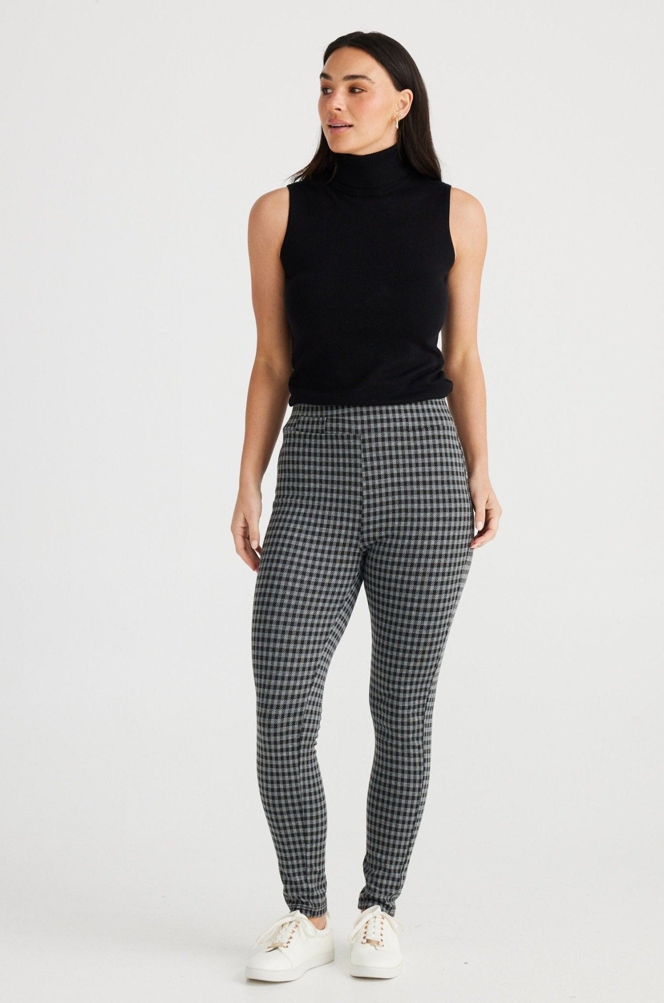 Runway Pant - Charcoal Check - Brave+True