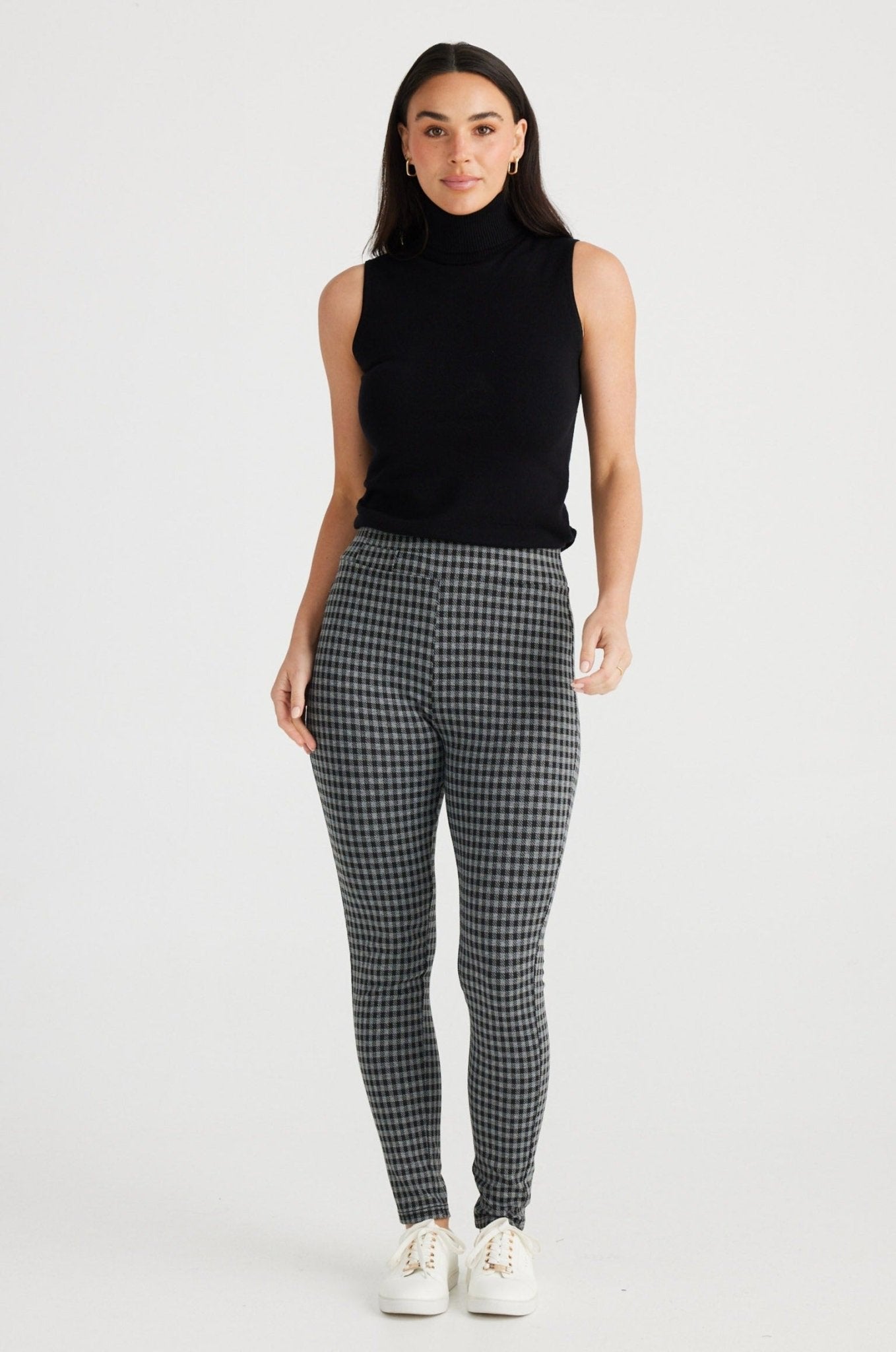 Runway Pant - Charcoal Check - Brave+True