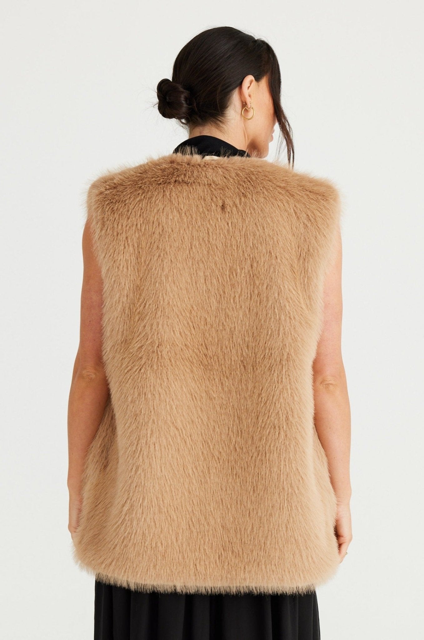 Aspen Fur Vest - Walnut - Brave+True