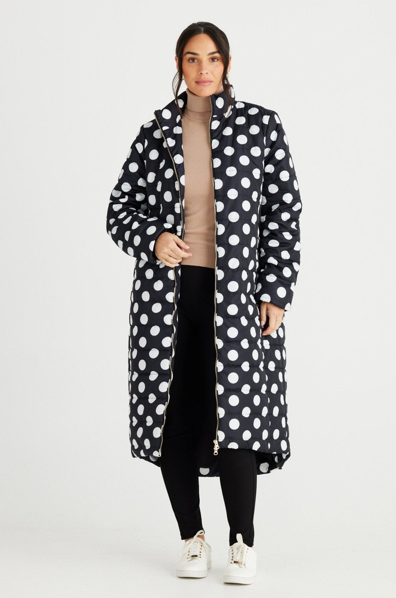 Whistler Long Puffer - Black + White Spot - Brave+True