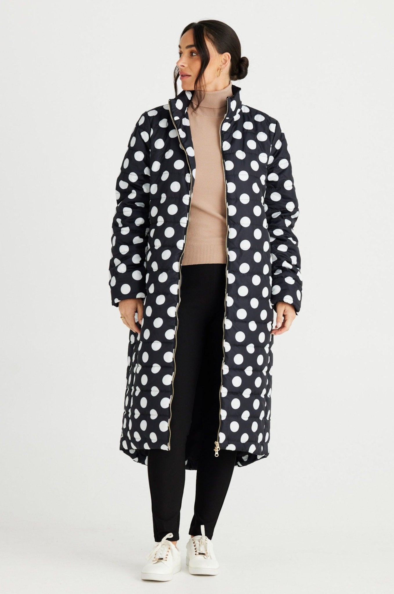 Whistler Long Puffer - Black + White Spot - Brave+True