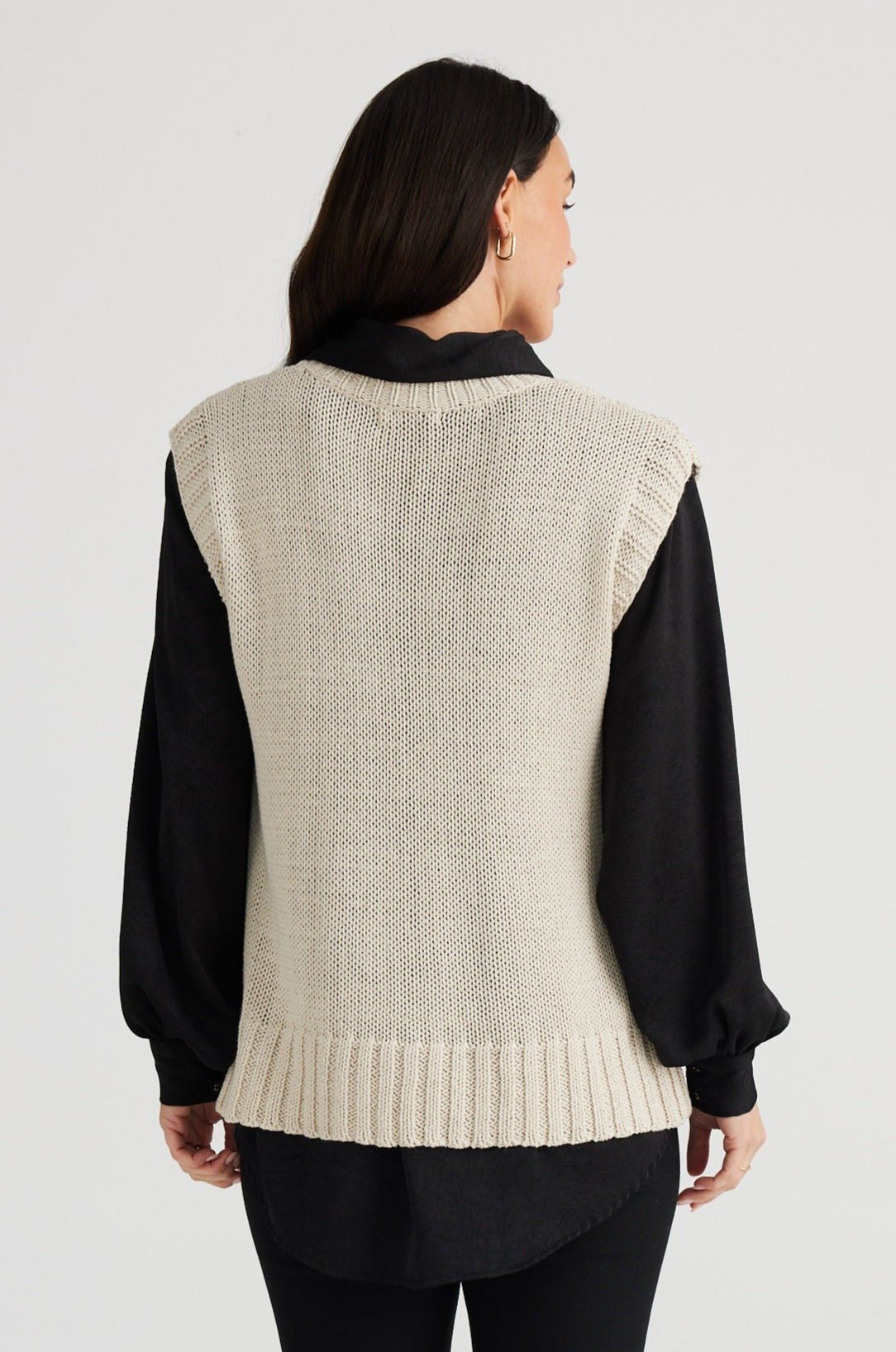 Marden Knit Vest - Natural - Brave+True