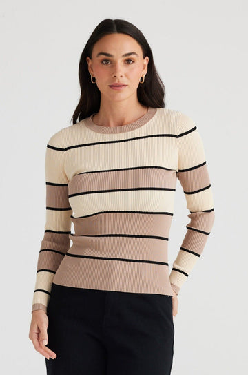 Unley Knit Top - Taupe - Brave+True