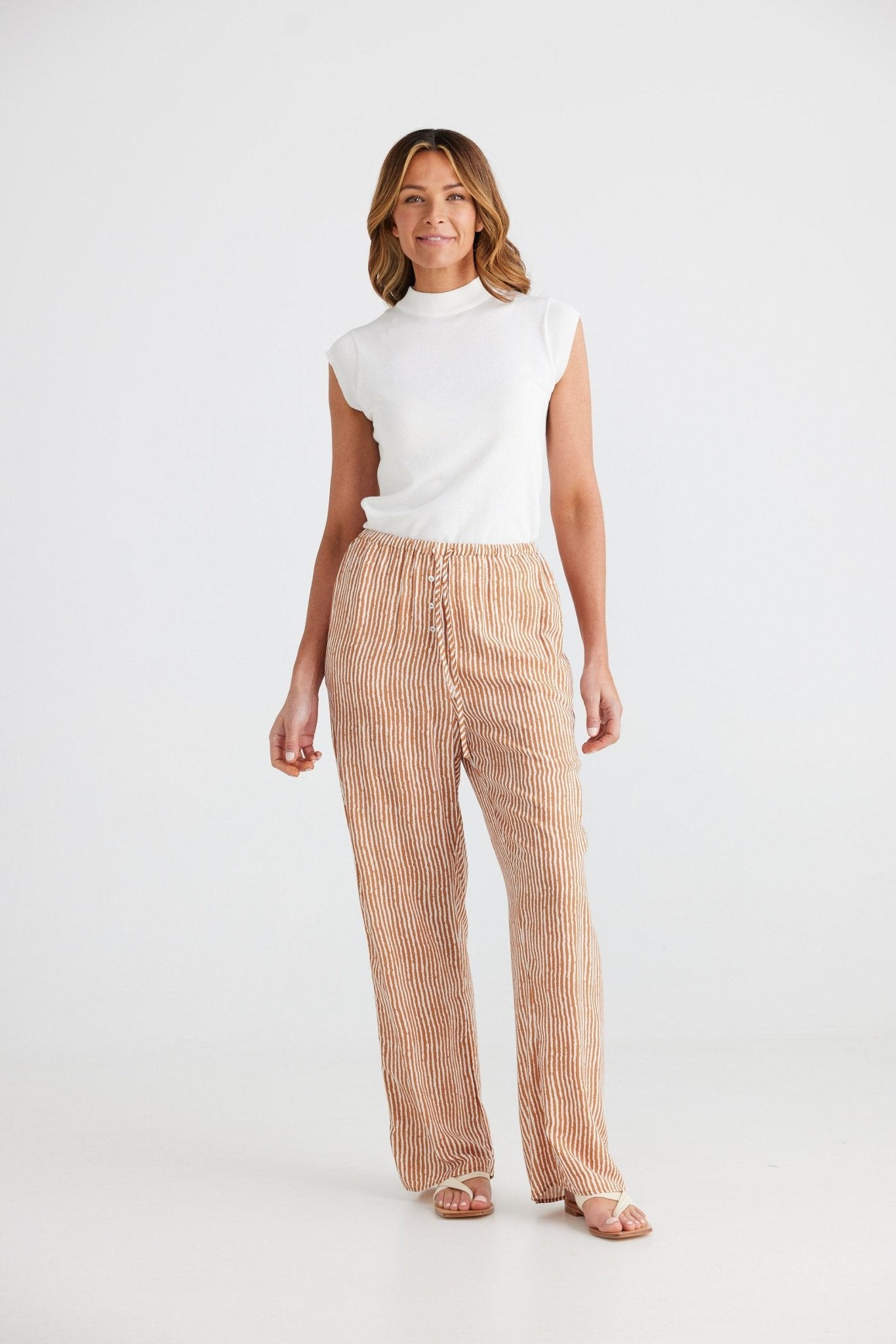 Second Valley Pants - Tan Stripe - Brave+True