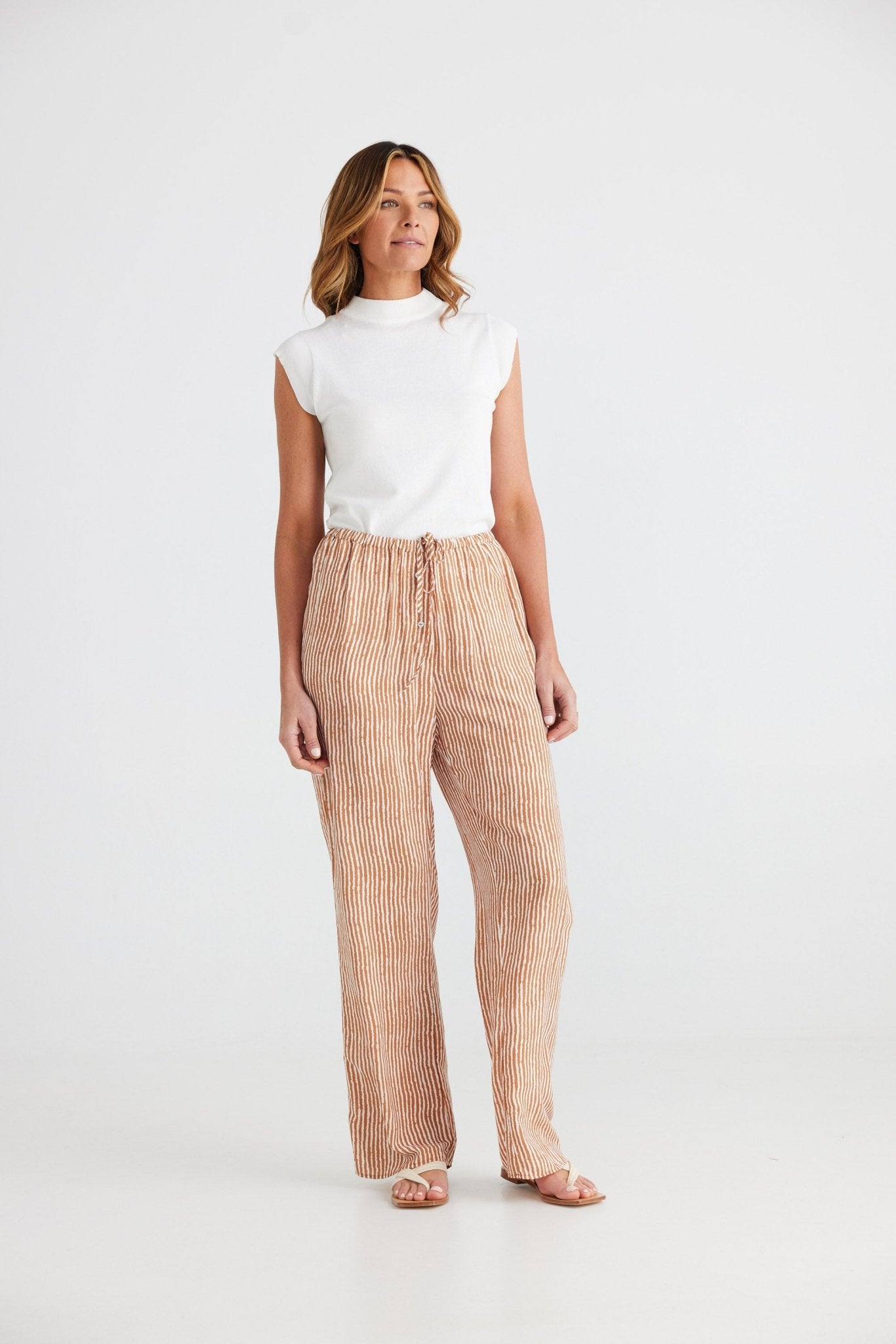 Second Valley Pants - Tan Stripe - Brave+True