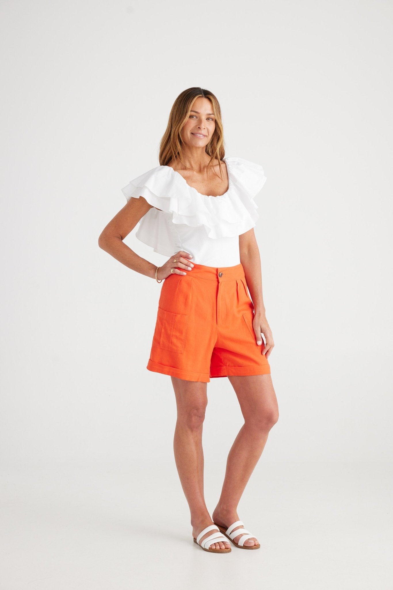 Kelley Shorts - Mandarin - Brave+True