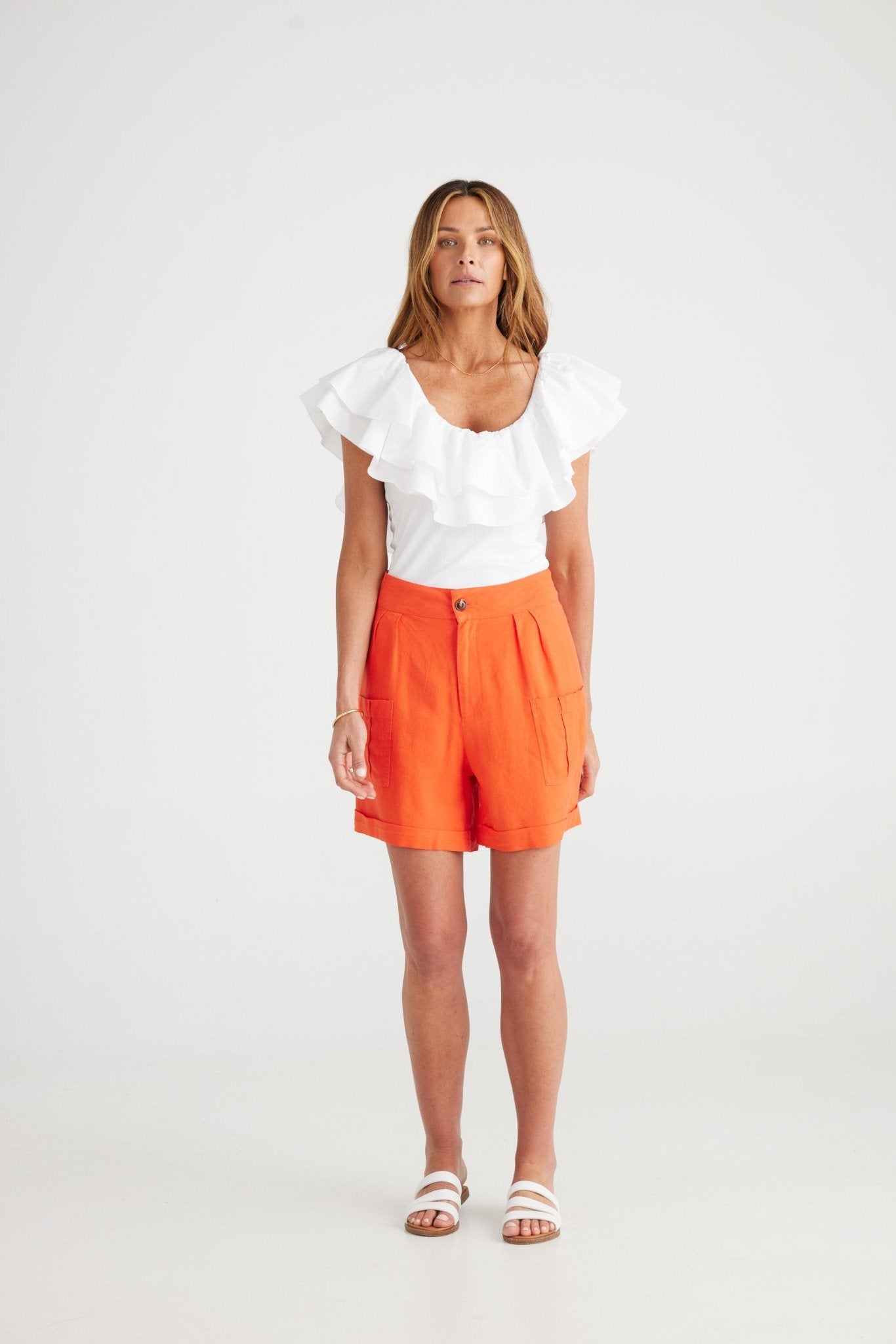 Kelley Shorts - Mandarin - Brave+True