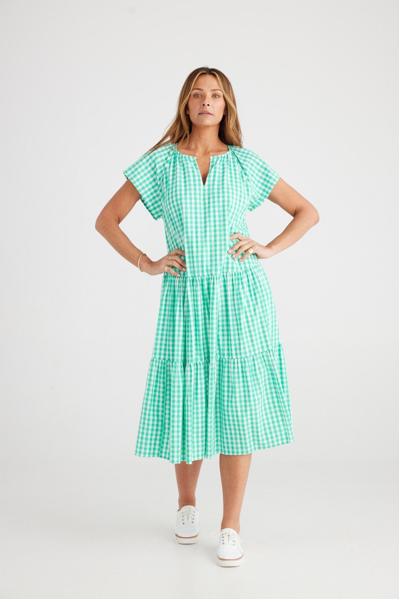 Charlotte Dress - Mint Gingham - Brave+True