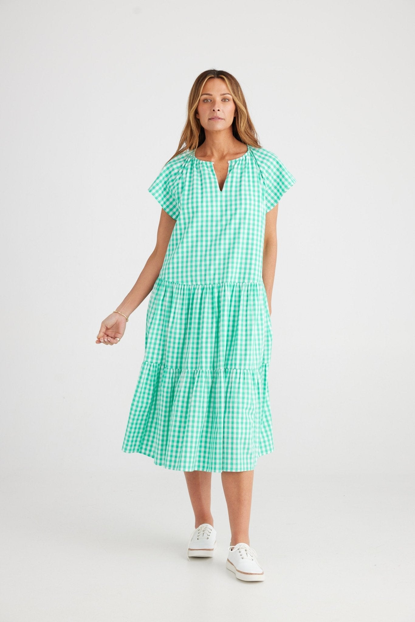 Charlotte Dress - Mint Gingham - Brave+True