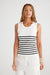 Amba Tank - White + Black Stripe - Brave+True