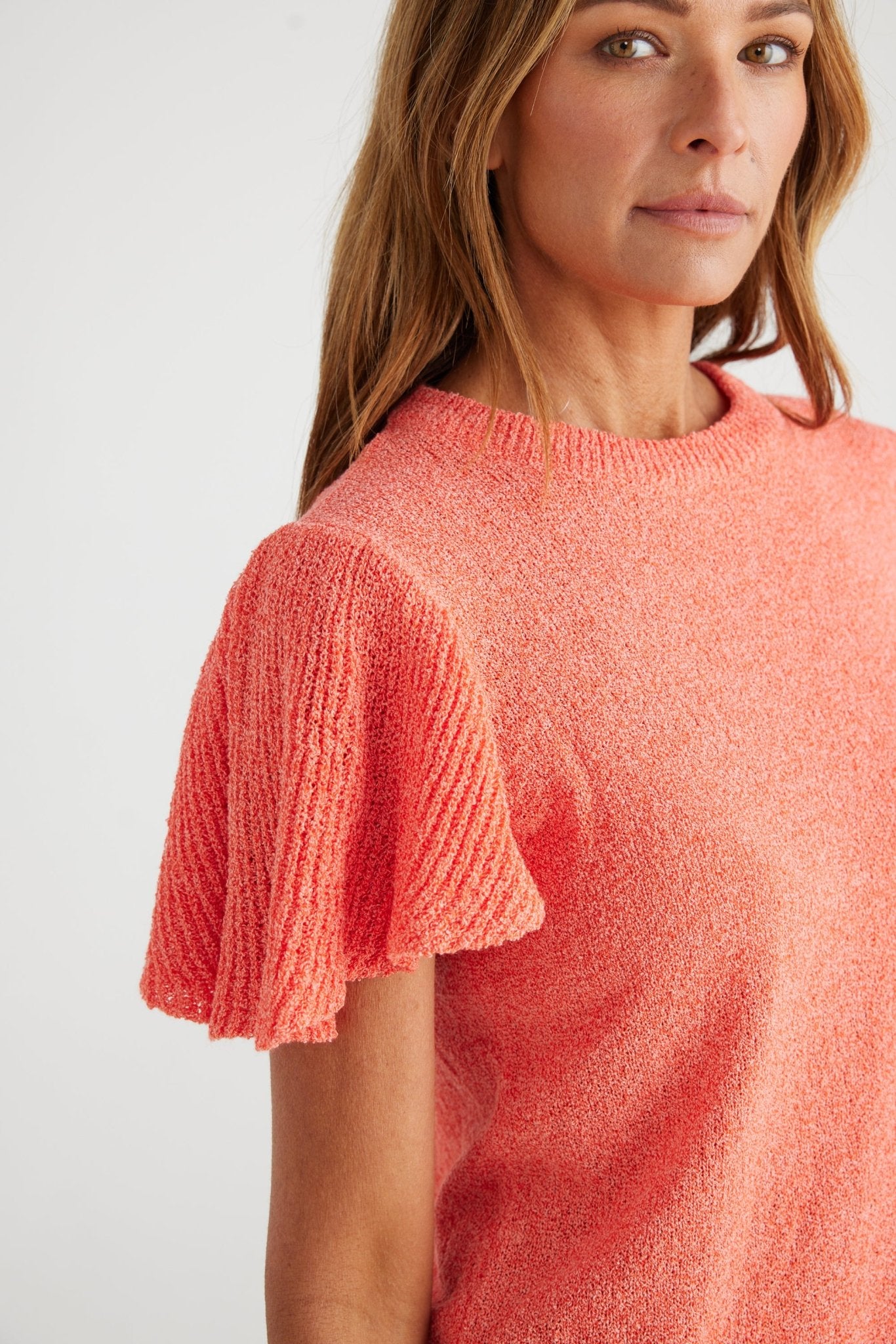 Manderly Knit Top - Mandarin Marle - Brave+True