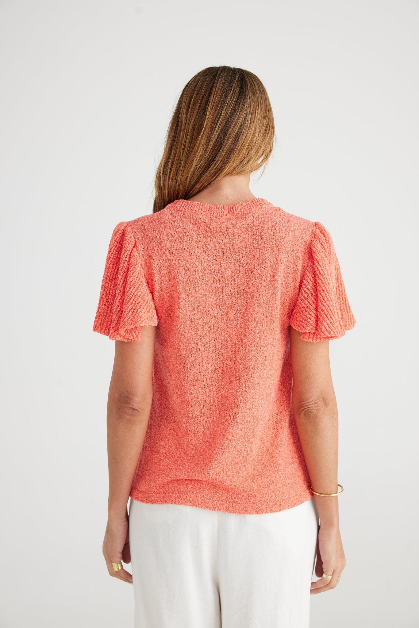 Manderly Knit Top - Mandarin Marle - Brave+True