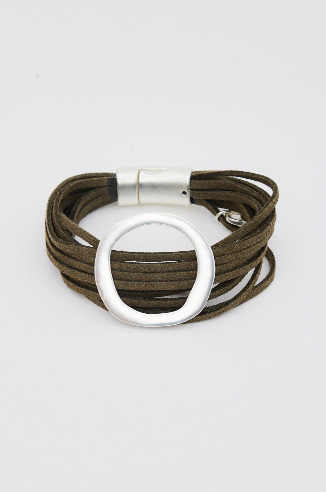 Andros Bracelet - Silver + Olive - Brave+True