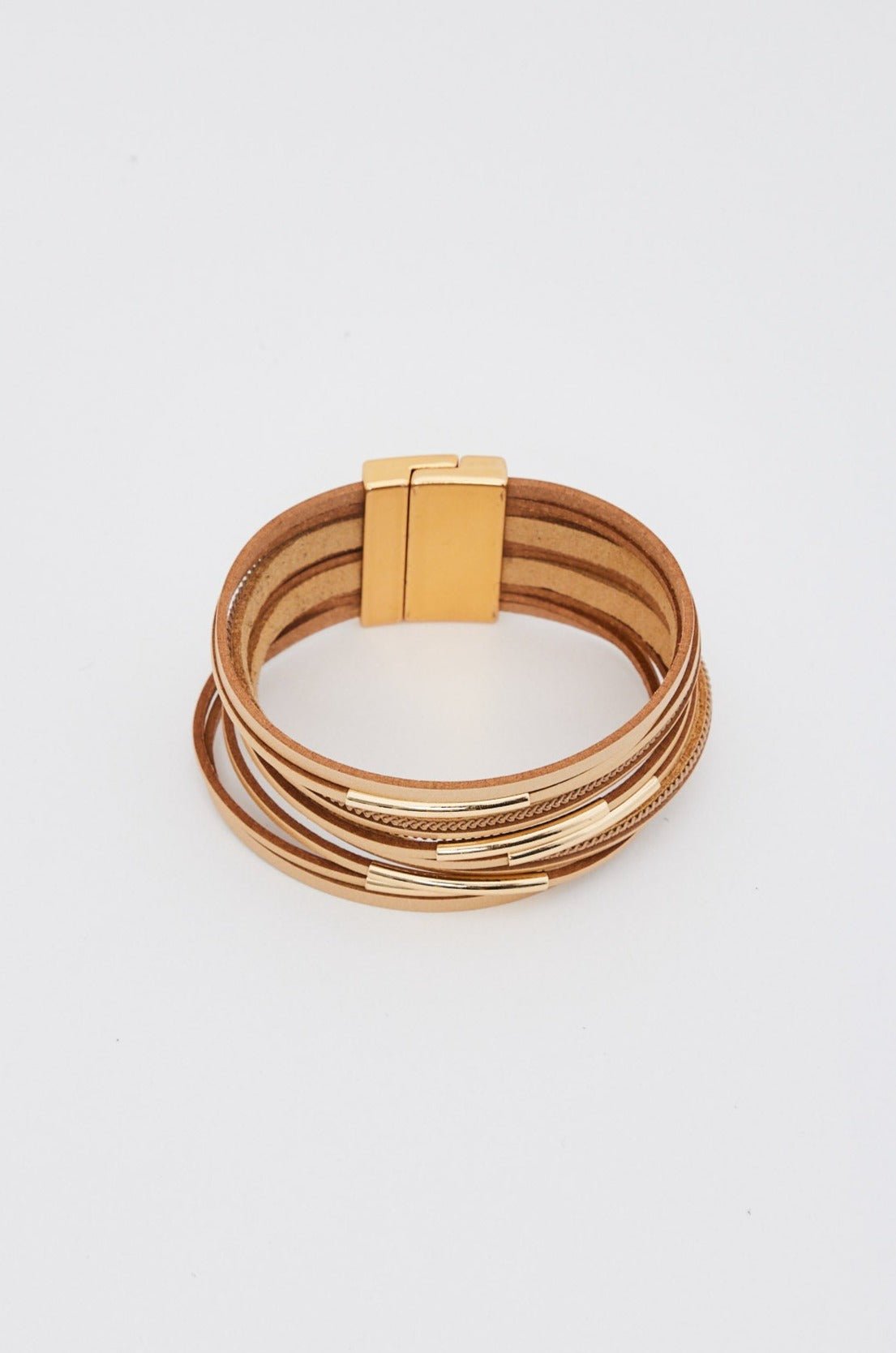 Ainsley Bracelet - Tan + Gold - Brave+True