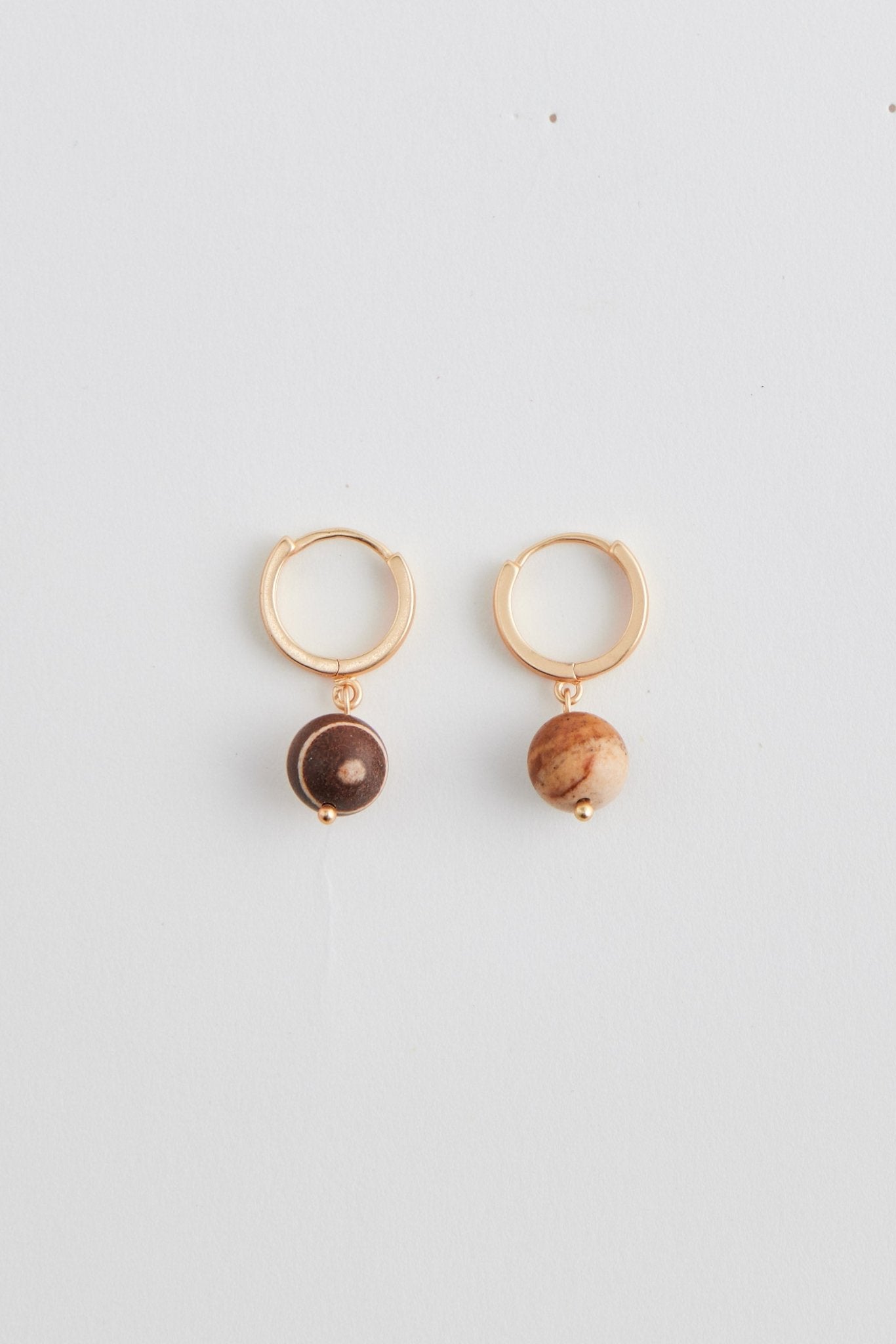 Donatella Earrings - Stripe Cocoa - Brave+True